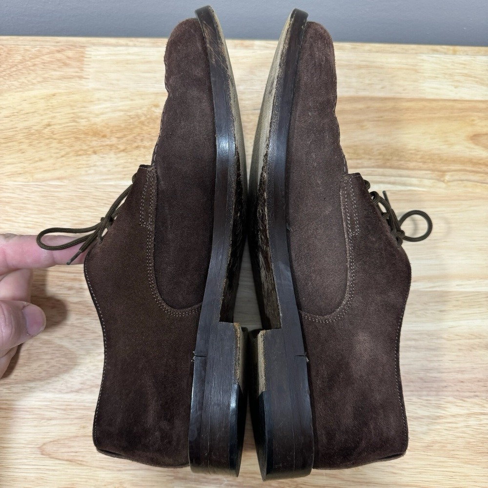 David & Joan Mens 8.5 Brogue Suede Brown Tie Dress Shoes - Picture 8 of 11